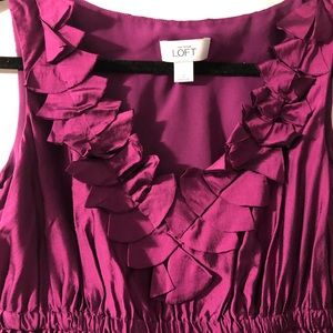 LOFT Dresses - Ann Taylor LOFT Burgundy Sheen Dress LOFT Dresses - Ann Taylor LOFT Burgundy Sheen Dress